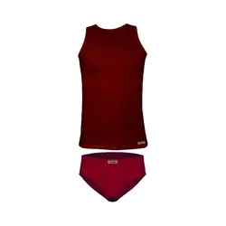 ست شورت و زیرپوش مردانه تولیدی پاران مدل نخ پنبه خالص صادراتی مجموعه 2 عددی