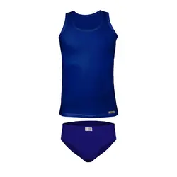 ست شورت و زیرپوش مردانه تولیدی پاران مدل نخ پنبه خالص صادراتی مجموعه 2 عددی