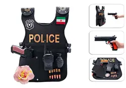 جلیقه پلیس با لوازم کلت و بیسیم و نارنجک - اسباب بازی ترگل