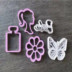 پك قالب شيرينی و کوکی خاص طرح باربی بسته هفت عددی در رنگ های انتخابی - اسباب بازی ترگل