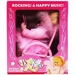 عروسك بچه فرشته كتابخوان باصندلی موزيكال حركتی - اسباب بازی ترگل