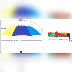 چتر رنگین کمانی تاشو کاملاً دستی ضد آب با کیفیت وارداتی - اسباب بازی ترگل