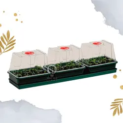 کلون باکس گرین هوس هیتر دار گارلند 3 محفظه | Garland 3 Compartment Mini Greenhouse with Heating