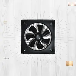 هواکش ایلکای هفت پر فلزی قاب دار 40 سانتی متری 1250 دور دمنده مدل VIK-40A4S-L