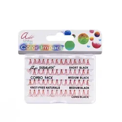 مژه رنگی میکس سایزقرمز بدون گره آردل