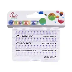 مژه رنگی میکس سایز بنفش بدون گره آردل