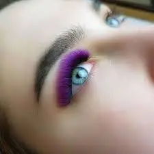 مژه رنگی میکس سایز بنفش بدون گره آردل