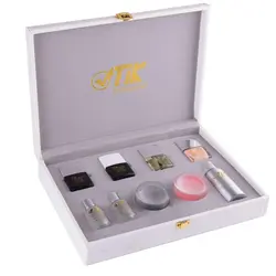 ست کاشت ناخن 9 تیکه با کیف چرم با ماسک مخصوص و سوهان ناخن