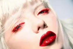 مژه رنگی آردل رنگ قرمز نارنجی میکس سایز دبل الترا