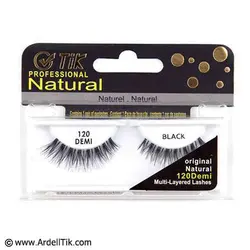 مژه ریسه نامرئی تیک کارت مشکی Demi 120 - مو طبیعی