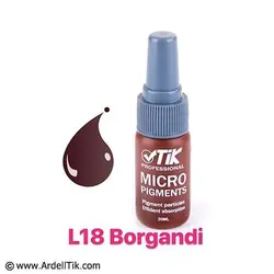 رنگ تاتو تیک - پایه آب - بورگاندی L18