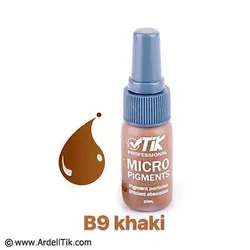 رنگ تاتو تیک - پایه آب - رنگ قهوه ای خاکی - B9