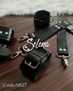 گارتر چرم ضربدری، رنگ قرمز و مشکی Selena کد: 9827 بسیار محکم و با کیفیت، ارسال رایگان