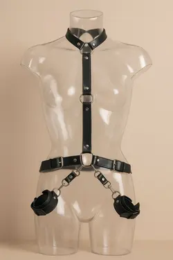 ست اکسسوری کمربندی ۵ تکه چرم کد 9956