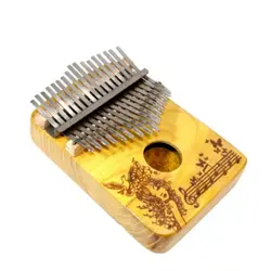 خرید کالیمبا 17 تیغه بلوط طرح موسیقی و نت آکبند - دنیای ساز