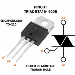 ترایاک BTA16-600B جریان 16 امپری