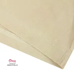 زیرپوش مردانه یقه گرد رنگ کرم/ تمام نخ