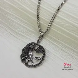 گردنبند مار مدوسا دخترانه و پسرانه با زنجیر70 سانتی