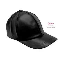 کلاه چرم مشکی نقابدار طرح ساده (زنانه و مردانه)