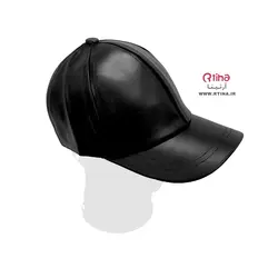 کلاه چرم مشکی نقابدار طرح ساده (زنانه و مردانه)