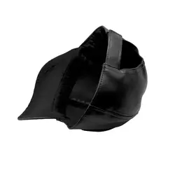 کلاه چرم مشکی نقابدار طرح ساده (زنانه و مردانه)