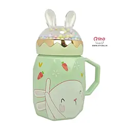 ماگ وارداتی سرامیکی درب خرگوشی فانتزی