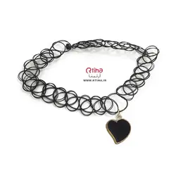 گردنبند انگشتر و دستبند ست دخترانه زنانه طرح قلب آویز