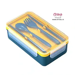 ظرف نگهداری غذا (لانچ باکس) + قاشق چنگال + یک جفت چاپستیک