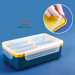 ظرف نگهداری غذا (لانچ باکس) + قاشق چنگال + یک جفت چاپستیک