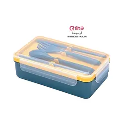 ظرف نگهداری غذا (لانچ باکس) + قاشق چنگال + یک جفت چاپستیک