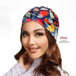 سربند حجاب کلاهی مخمل (توربان) مدل برگ