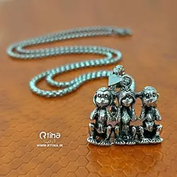 گردنبند سه میمون خردمند ژاپنی (کوشین ساما)