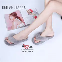دمپایی راحتی(پاپوش روفرشی) حوله ای خز دار زنانه