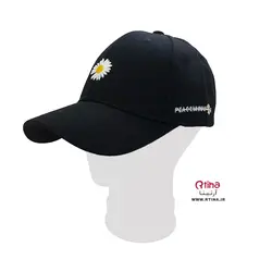 کلاه بیسبالی زنانه اسپرت طرح گل بابونه گلدوزی