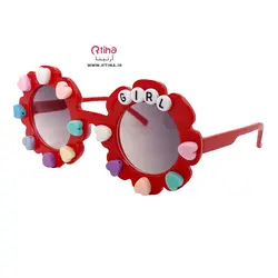 عینک دودی بچه گانه دخترانه قرمز UV400