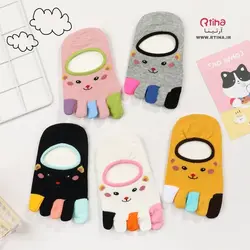 جوراب فانتزی پنج انگشتی/ پشت ژله ای (بزرگسال و نوجوان)