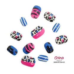 ناخن مصنوعی طرح دار دخترانه بچه گانه 12 عددی