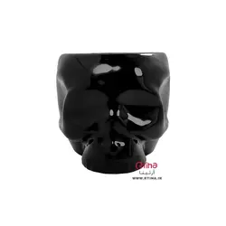 ماگ طرح اسکلت دسته دار مشکی/ سرامیکی براق