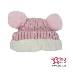 کلاه بافتنی نوزاد دخترانه مدل D44