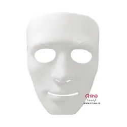 ماسک پوکر فیس خنثی سفید PVC