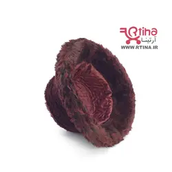 کلاه باکت کیوت زرشکی مدل خز دار