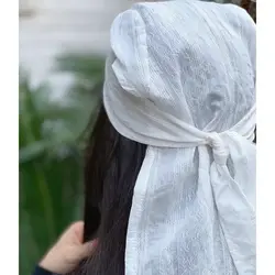 روسری دورگ/ سربند دخترانه اسپرت سفید