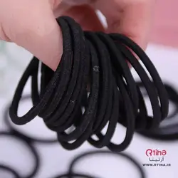 کش مو ساده مشکی مردانه و زنانه (بسته 12عددی)