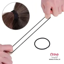 کش مو ساده مشکی مردانه و زنانه (بسته 12عددی)