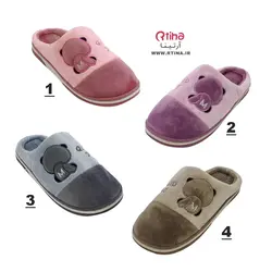 دمپایی حوله ای بچه گانه و نوجوان جلو بسته (پسر و دختر)