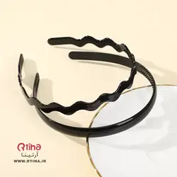 تل مو ساده مشکی اسپرت (پسرانه دخترانه) دندانه دار و نشکن