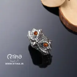 انگشتر جغد دخترانه و پسرانه برجسته سه بعدی | قابل تغییر سایز