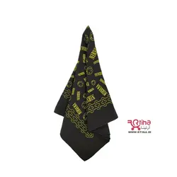 باندانا سر پسرانه دخترانه مشکی/ زرد مدل NIRVANA