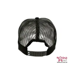 کلاه اسکلتی کپ پشت تور مشکی مدل SAGE
