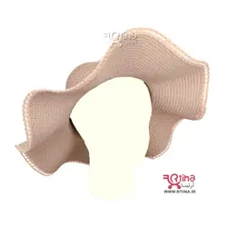 کلاه حصیری ساحلی زنانه دخترانه لب کنگره ای آفتابی